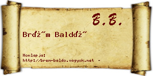 Brém Baldó névjegykártya